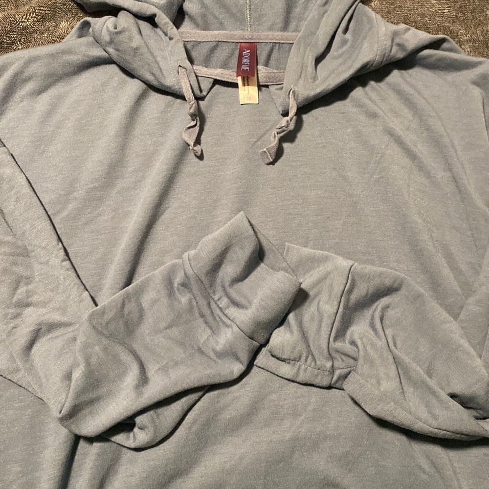 Adore me blue lightweight hoodie/shirt size 0XL